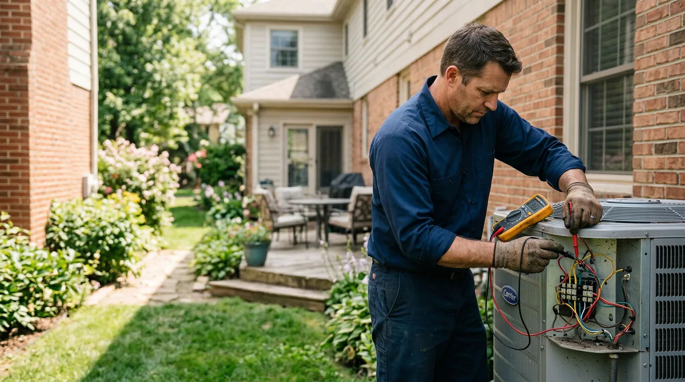 HVAC technician working near Texola, OK